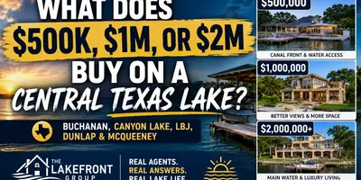 What Does $500,000, $1 Million, or $2 Million Buy on a Central Texas Lake?