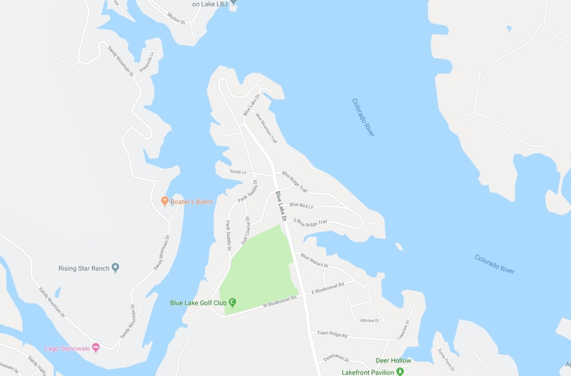 blue lake waterfront map