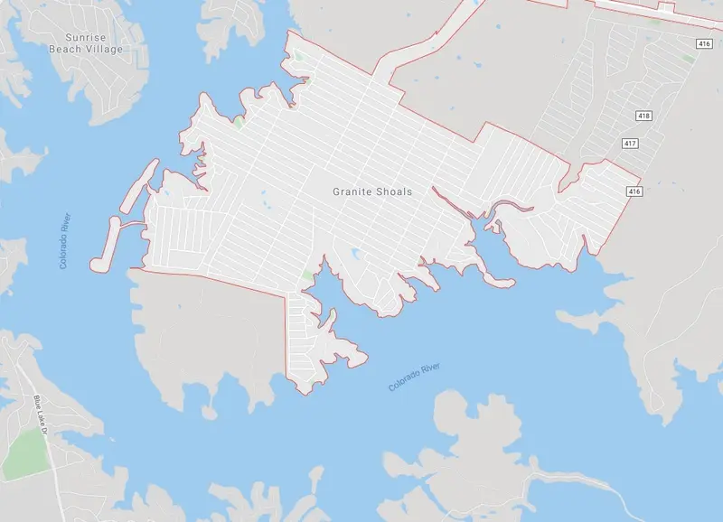granite shoals map