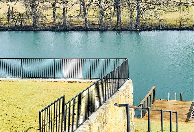 riverside railing and dock