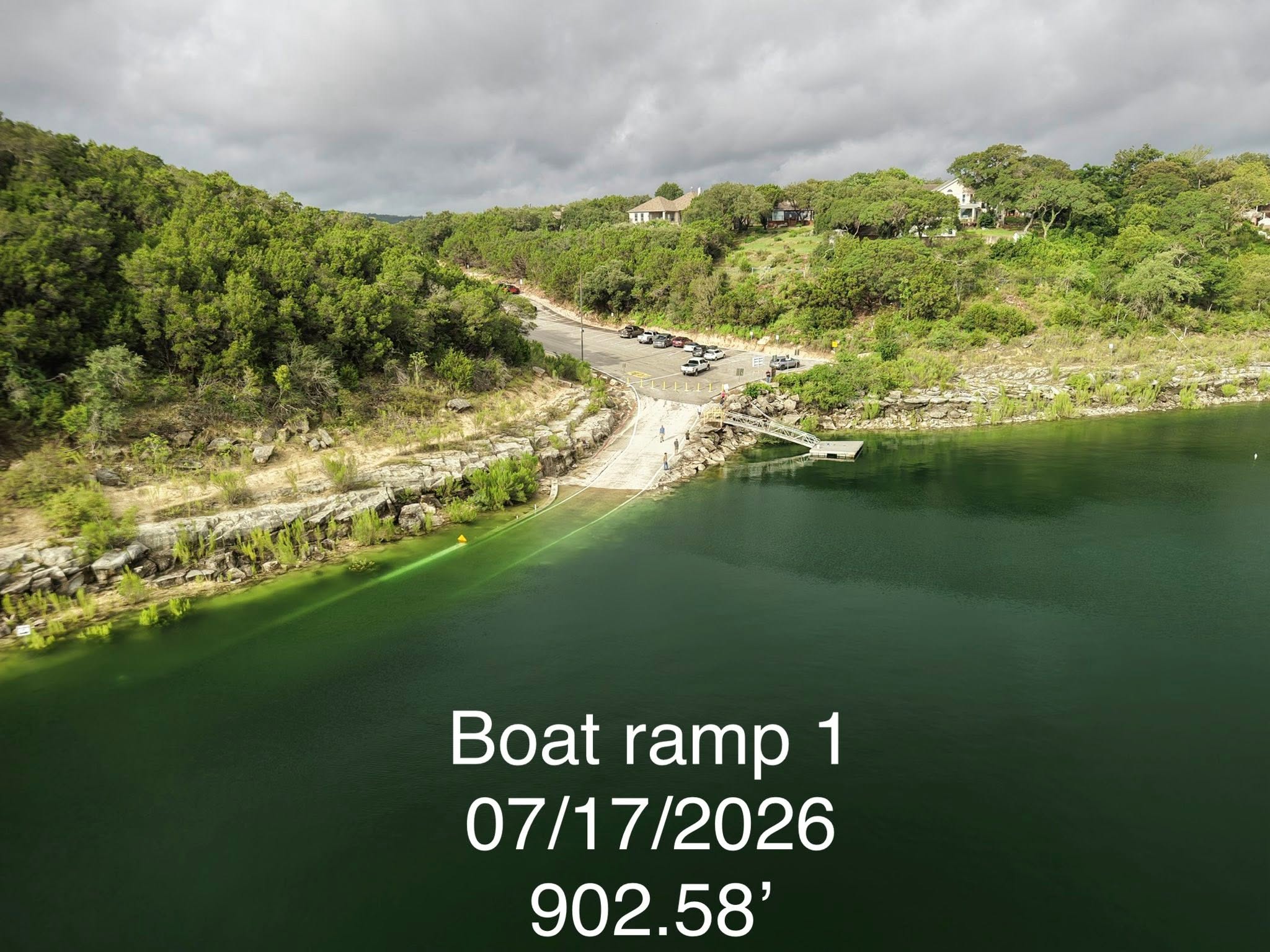 Canyon Lake Boat Ramp 1 on July 17 2026 with clear green water